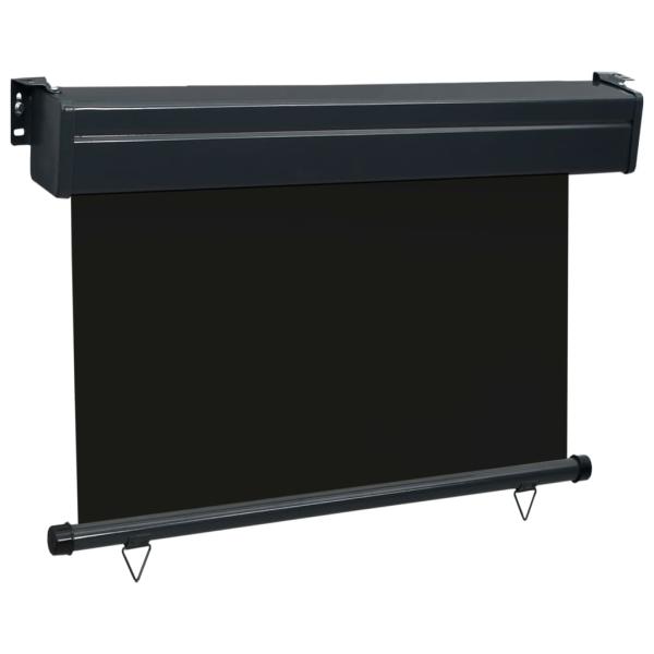 Balkon-Seitenmarkise 85x250 cm Schwarz