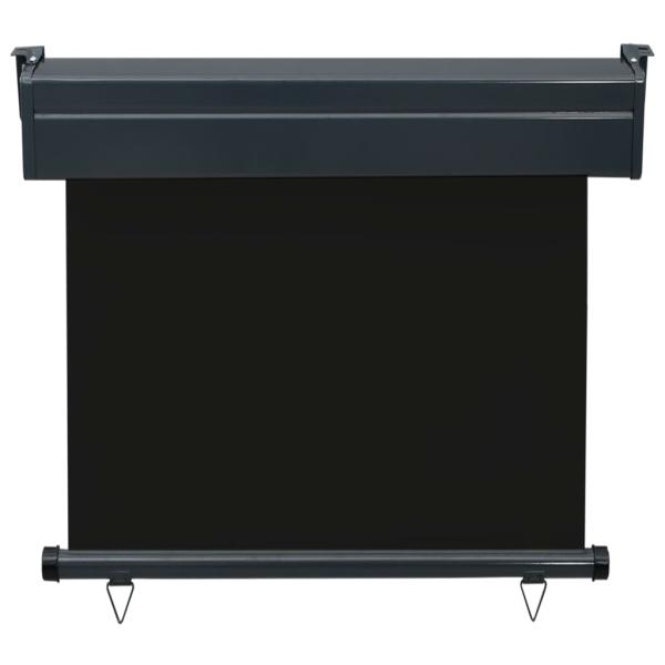 Balkon-Seitenmarkise 85x250 cm Schwarz