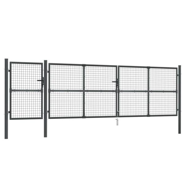 Mesh-Gartentor Anthrazit 500x175 cm Verzinkter Stahl