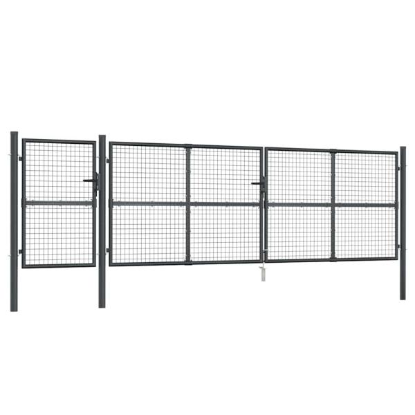 Mesh-Gartentor Anthrazit 500x175 cm Verzinkter Stahl