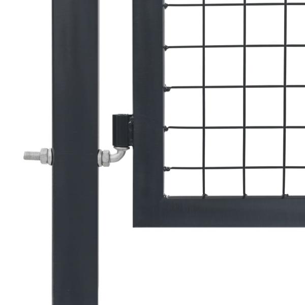 Gartentor mit Pfosten Stahl 350×140 cm Anthrazit
