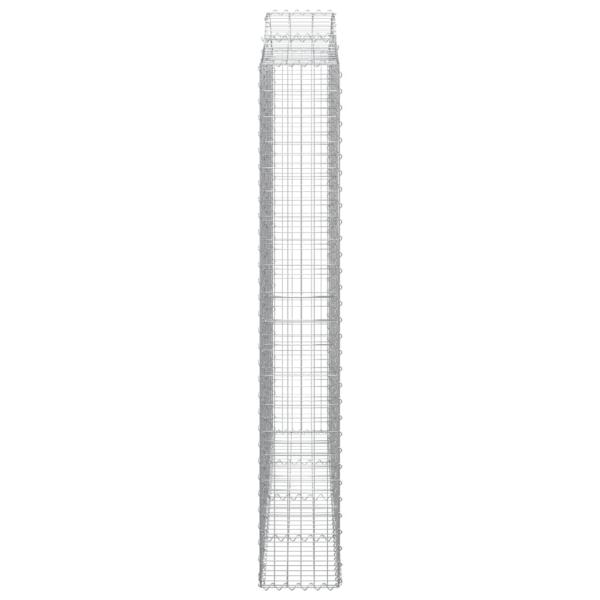 ARDEBO.de - Gabionen mit Hochbogen 3 Stk. 200x30x200/220cm Verzinktes Eisen