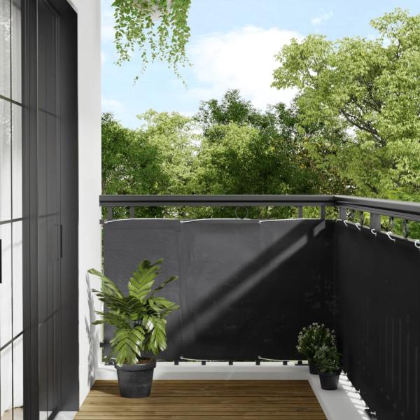 ARDEBO.de - Balkon-Sichtschutz Anthrazit 90x800 cm 100 % Polyester-Oxford