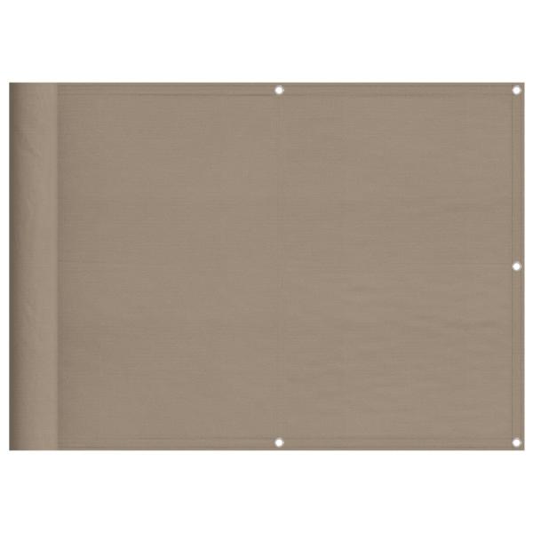 Balkon-Sichtschutz Taupe 75x700 cm 100 % Polyester-Oxford