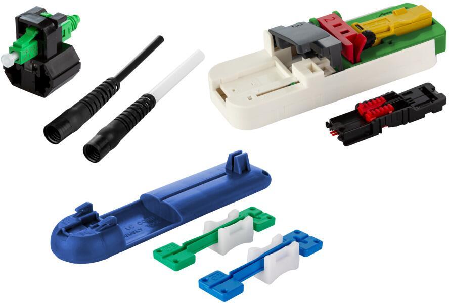 ARDEBO.de Metz Connect OpDAT FASTTM Hybrid Steckerbausatz LC APC OS2 VPE=100 Stück für Kabel Ø 2,0 + 3,0 mm inkl. Cleaver-Set, Faser-Guide und Kabelassemblierungsset (1509QKJA010C-E)
