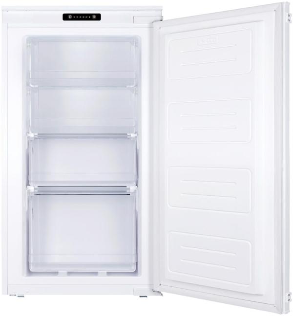Amica EGSS 321 900 Einbau-Gefrierschrank, Nischenhöhe: 88 cm, 100 L, Schlepptür-Technik, 4 Gefrierschubladen, elektronische Steuerung, Tür-Offen-Alarm, Supergefrierfunktion, Inverter Kompressor, weiß (1195105)