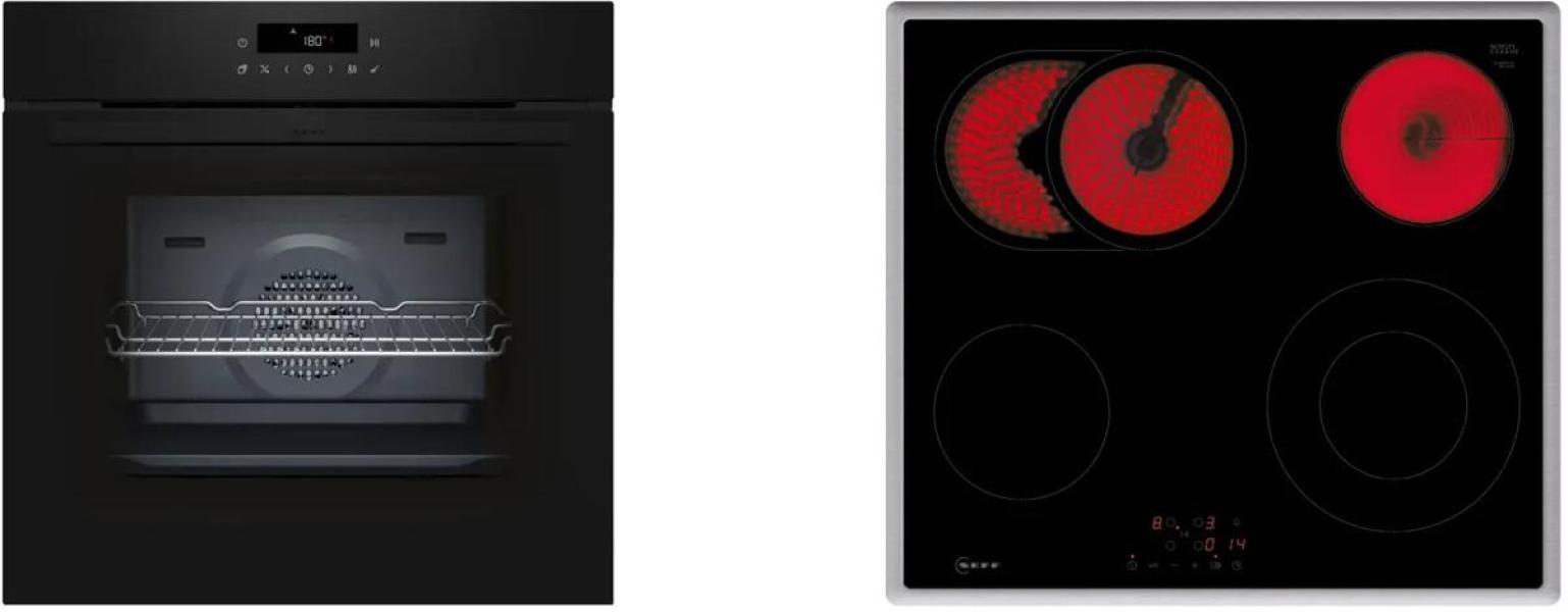 ARDEBO.de Neff BTX46PB0 N30/N50 A+ Backofen-Set mit Elektrokochfeld (B2CCJ7AK3+T16SBN1L0), 60 cm breit, 71 L, Pyrolyse, TouchControl, Automatikprogramme