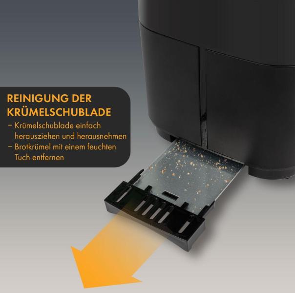 ProfiCook Toaster PC-TA 1244, 2 Scheiben, Sensor Touch-Bedienung, Brötchenaufsatz, schwarz
