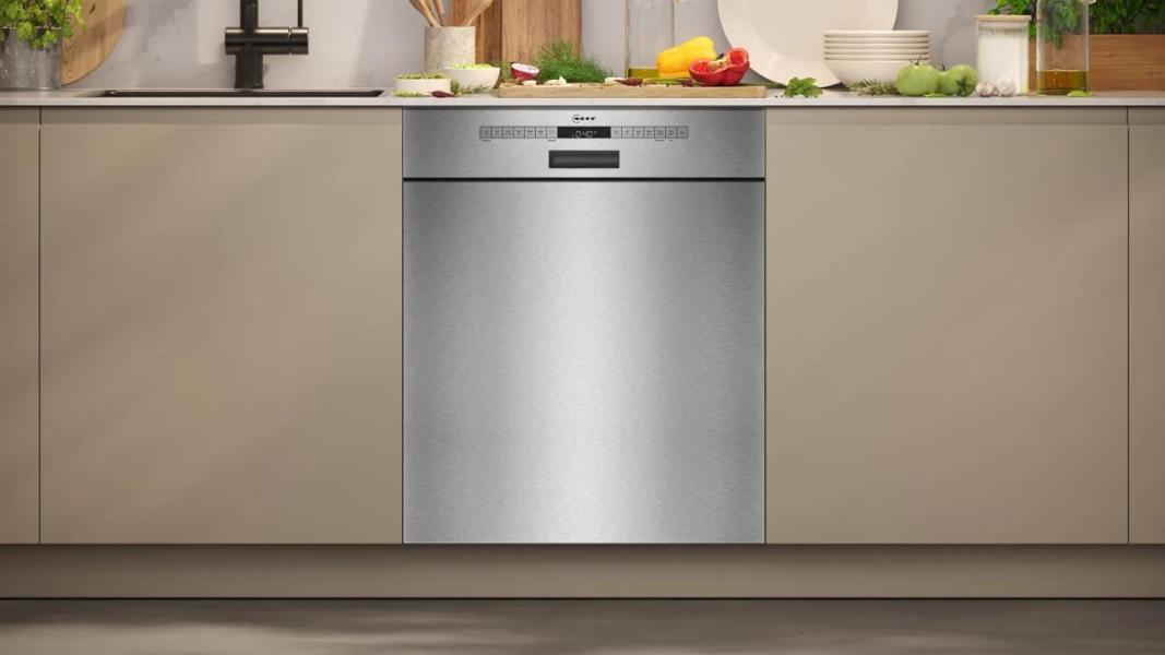 Neff S125EBS16E N50 Unterbau-Geschirrspüler, 60 cm breit, 13 Maßgedecke, AquaStop, Kindersicherung, HomeConnect, Gebürsteter Edelstahl