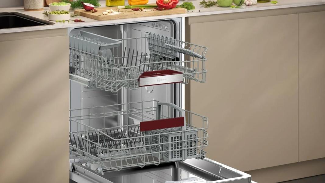 Neff S125EBS16E N50 Unterbau-Geschirrspüler, 60 cm breit, 13 Maßgedecke, AquaStop, Kindersicherung, HomeConnect, Gebürsteter Edelstahl