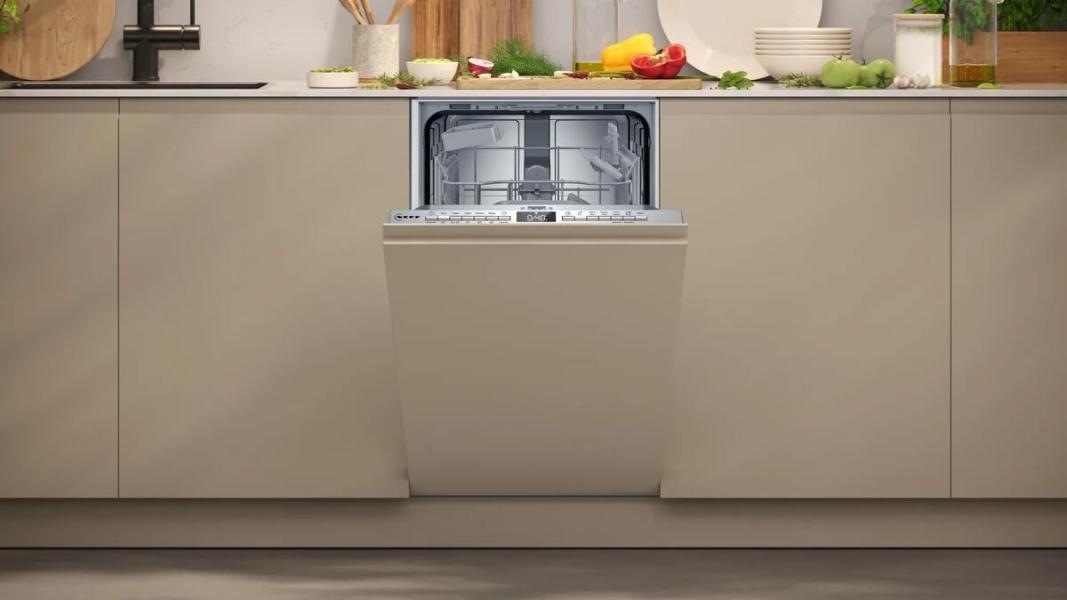 Neff S853HKX20E N30 Vollintegrierter Geschirrspüler, 45 cm breit, 10 Maßgedecke, AquaStop, Info Light, HomeConnect
