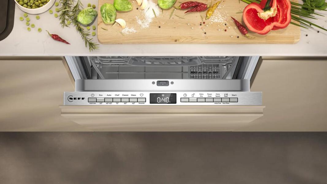 Neff S853HKX20E N30 Vollintegrierter Geschirrspüler, 45 cm breit, 10 Maßgedecke, AquaStop, Info Light, HomeConnect