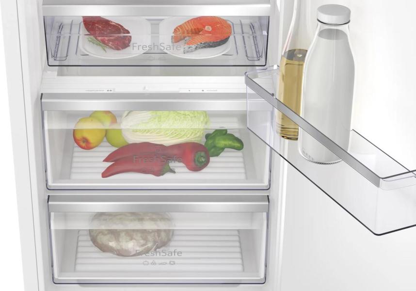 Neff KI2823DD0 N 70 Einbaukühlschrank, Nischenhöhe 177,5 cm, 280 L, mit Gefrierfach, Festtürtechnik, Super Cooling, Vario Zone, weiß