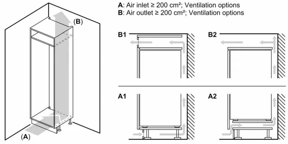 Neff KI2822FE0 N50 Einbaukühlschrank, Nischenhöhe 177,5 cm, 280 L, mit Gefrierfach, Festtürtechnik, Super Cooling, Vario Zone, weiß