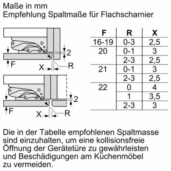 Neff KI2822FE0 N50 Einbaukühlschrank, Nischenhöhe 177,5 cm, 280 L, mit Gefrierfach, Festtürtechnik, Super Cooling, Vario Zone, weiß