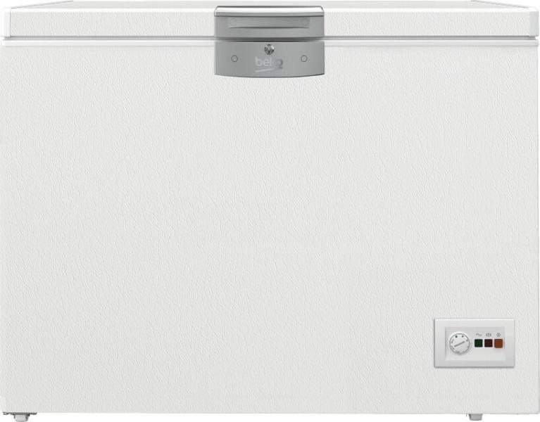 ARDEBO.de Beko HSM22340 Stand Gefriertruhe, 110,5 cm breit, 230 L, Schnellgefrieren, LED Beleuchtung, Temperaturalarm bei Störung, 2 Körbe, weiß