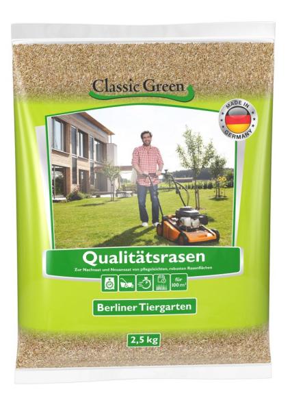 ARDEBO.de Classic Green Rasen Berliner Tiergarten 2,5 kg