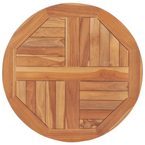 ARDEBO.de - Tischplatte Massivholz Teak Rund 2,5 cm 60 cm