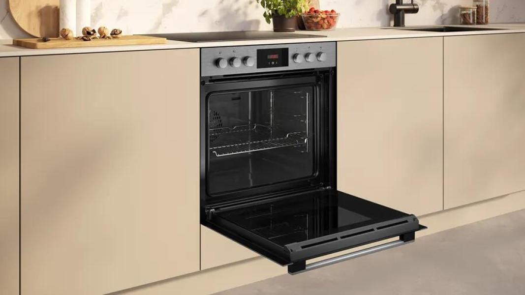 Neff EDX4I0 N30/N50 A+ Einbauherdset mit Induktionskochfeld (E1CCD2AN4 + M56SBF1L0), 60 cm breit, 71 L, Kinderischerung, Edelstahl