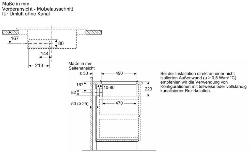 Neff V58NHQ4L0 N70 Induktionskochfeldabzug, 80 cm breit, 622 m³/h, TwistTouch, 17 Leistungsstufen, Quick Start, Homeconnect, Rahmenlos, schwarz