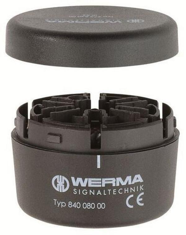 ARDEBO.de Werma Anschlusselement 12-230VAC/DC schwarz Rohrmontage, grau (84008000)