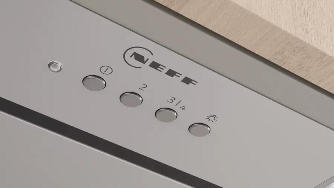 Neff D54NAC1N0 Lüfterbaustein, 52 cm breit, 645 m³/h, 3 Lüfterstufen und 1 Intensivstufe, Edelstahl