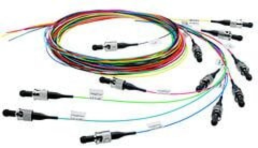 ARDEBO.de Telegärtner Pigtail-Set mit eingefärbten Adern, 12 Farben, 2m länge (100012044)