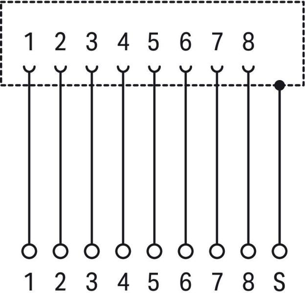 Wago 289-175 Übergabemodul, RJ-45, Leiterplattenklemmen, 2-reihig, Cat. 5, im Montagesockel; mit Schirmanschluss, mit Schirmklemmbügel. 1,50 mm²