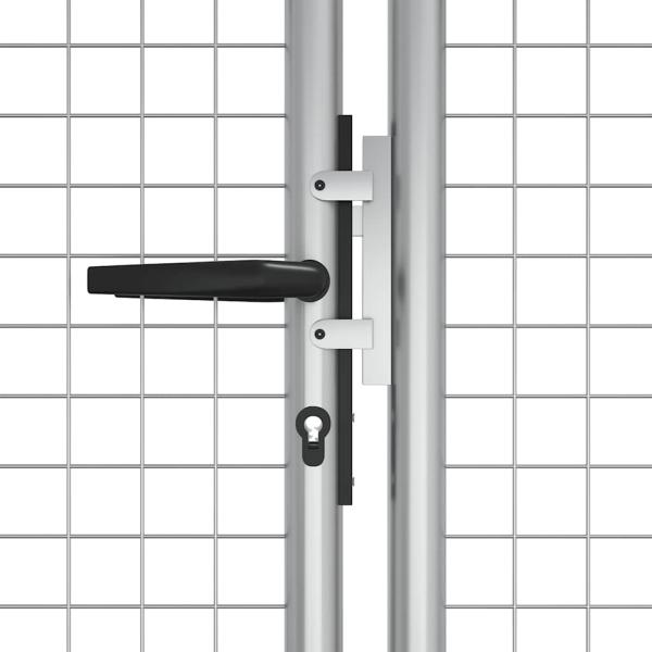 Gartentor Verzinkter Stahl 415 x 175 cm Silbern