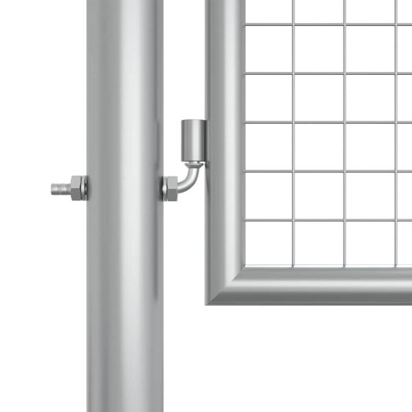 Gartentor Verzinkter Stahl 415 x 175 cm Silbern