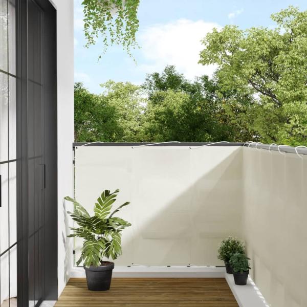 ARDEBO.de - Balkon-Sichtschutz Creme 120x700 cm 100 % Polyester-Oxford