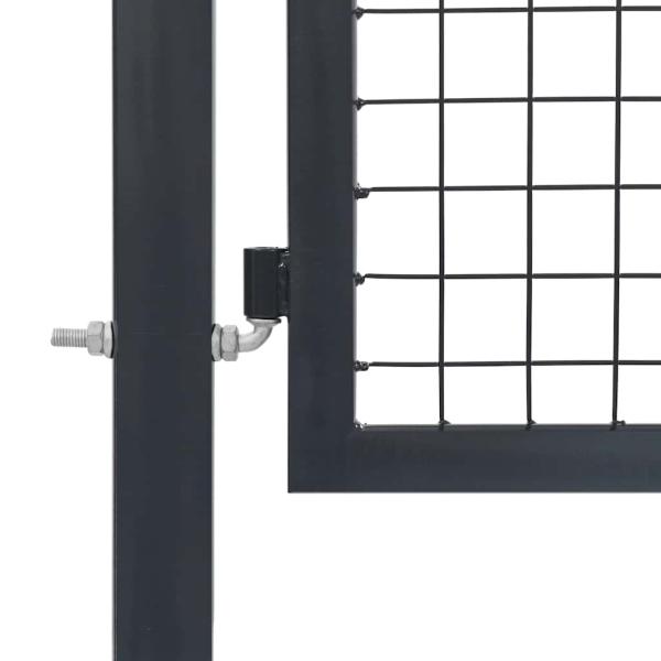 Gartentor mit Pfosten Stahl 350×120 cm Anthrazit