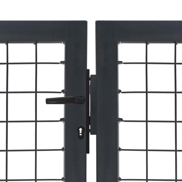 Gartentor mit Pfosten Stahl 350×120 cm Anthrazit