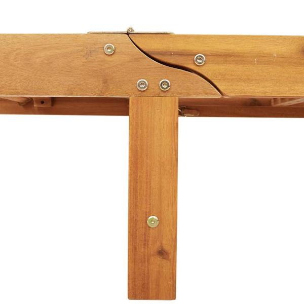 Sonnenliege mit Tisch Massivholz Akazie