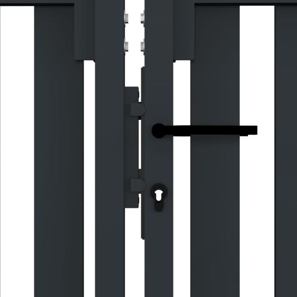 Doppelflügel Zauntor Stahl 306x250 cm Anthrazit