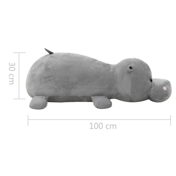 Hippo Kuscheltier Plüsch Grau
