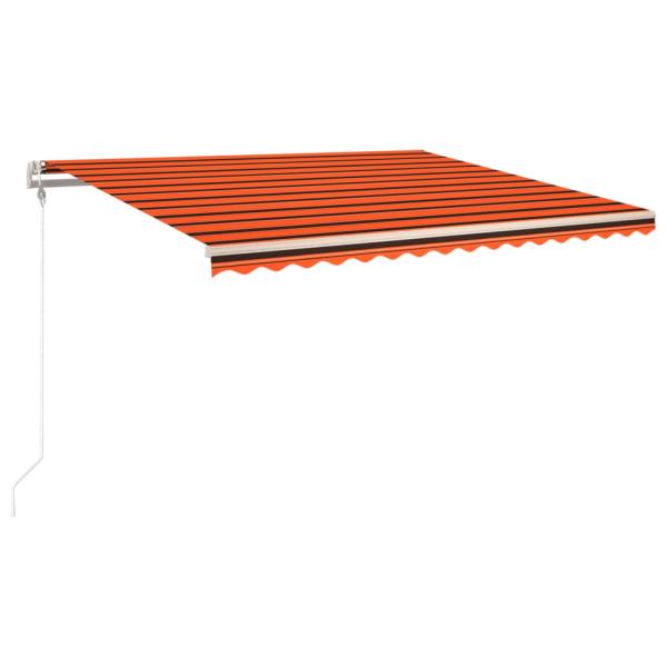 Markise Automatisch Einziehbar 400x350 cm Orange und Braun