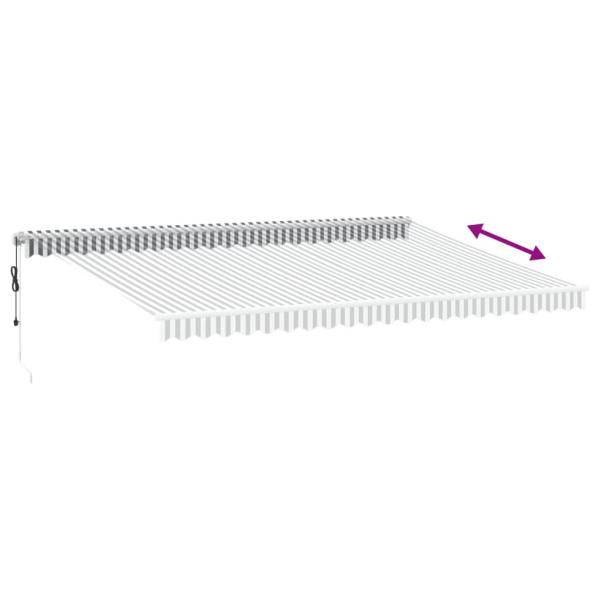 ARDEBO.de - Markise Automatisch Anthrazit & Weiß 500x300 cm