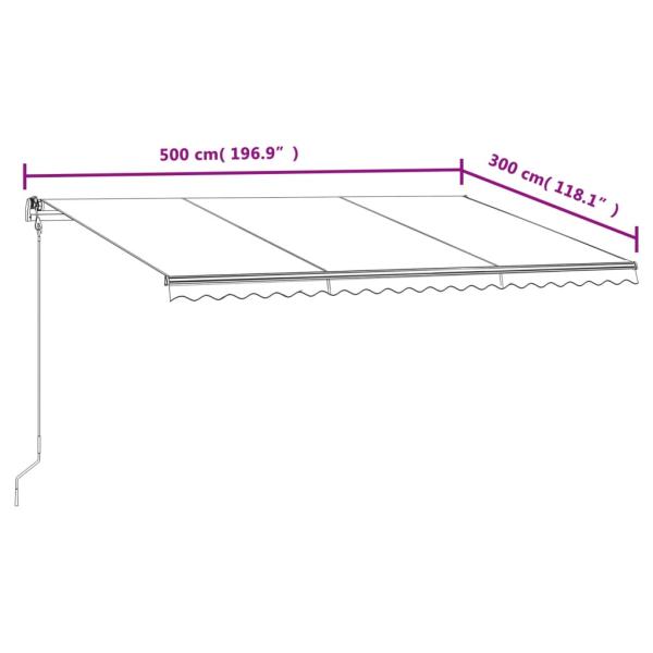 Markise Automatisch Einziehbar 500x300 cm Gelb und Weiß