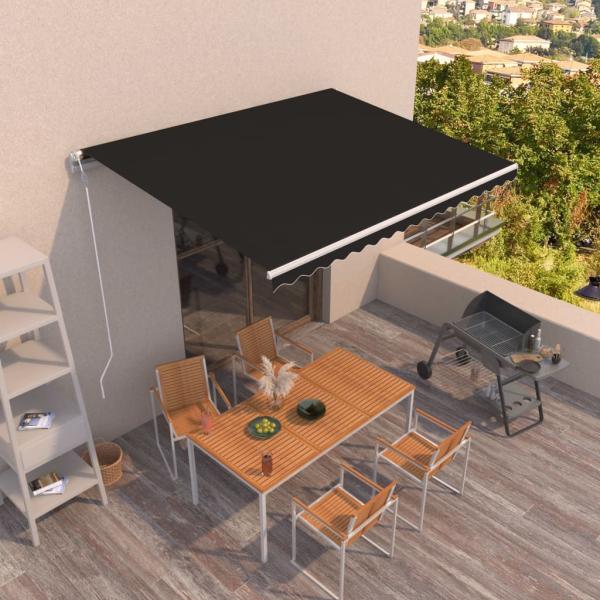 ARDEBO.de - Markise Automatisch Einziehbar 450x350 cm Anthrazit