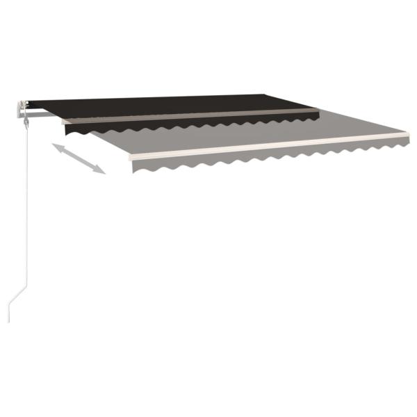 Markise Automatisch Einziehbar 450x350 cm Anthrazit