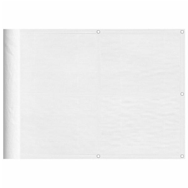 Balkon-Sichtschutz Weiß 75x800 cm 100 % Polyester-Oxford