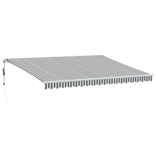 Markise Automatisch Anthrazit & Weiß 450x300 cm