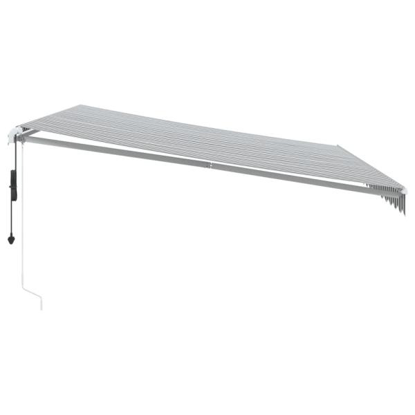 Markise Automatisch Anthrazit & Weiß 450x300 cm