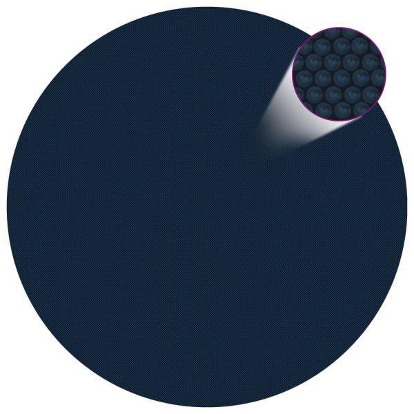 Treibende Pool-Solarplane PE 300 cm Schwarz und Blau