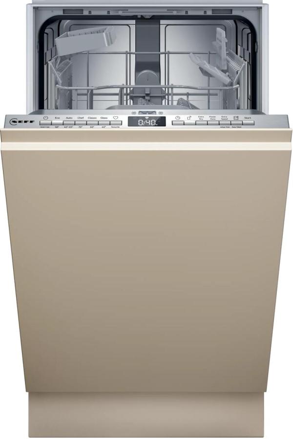 ARDEBO.de Neff S855EKX33E N50 Vollintegrierter Geschirrspüler, 45 cm breit, 10 Maßgedecke, AquaStop, TimeLight, OpenDry, AquaSensor