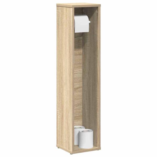 ARDEBO.de - Badezimmerschrank mit Rollenhalter Sonoma-Eiche 20,5x20x90 cm