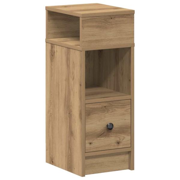 ARDEBO.de - Nachttisch mit Schublade Artisan-Eiche 25x31x66 cm