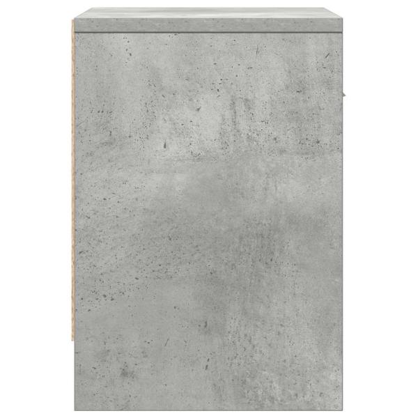 Nachttische 2 Stk. mit Schublade Betongrau 39x28x41 cm