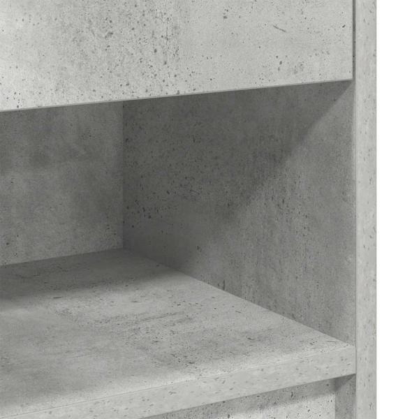 Nachttische 2 Stk. mit Schublade Betongrau 39x28x41 cm